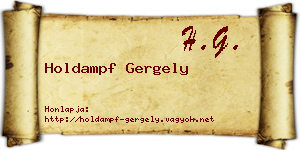 Holdampf Gergely névjegykártya